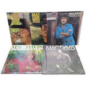 Mac Davis LP Country Lot of 5 Burnin Thing Baby Dont Get Hooked Self Titled